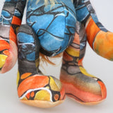 Close up of Ailsa Sunset's beautifully coloured printed fabric which is a print of a wonderful painting of Ailsa Craig by Paula Stanford-Marsh