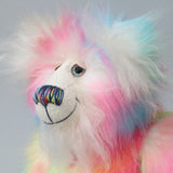 Arabella a sweet and colourful one of a kind artist bear in stunning faux fur and gorgeous fluffy mohair by Barbara-Ann Bears, she stands 13 inches/33 cm tall