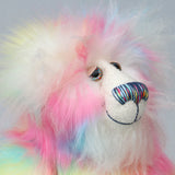 Arabella a sweet and colourful one of a kind artist bear in stunning faux fur and gorgeous fluffy mohair by Barbara-Ann Bears, she stands 13 inches/33 cm tall