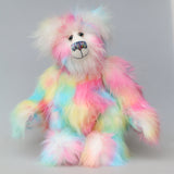 Arabella a sweet and colourful one of a kind artist bear in stunning faux fur and gorgeous fluffy mohair by Barbara-Ann Bears, she stands 13 inches/33 cm tall