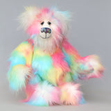 Arabella a sweet and colourful one of a kind artist bear in stunning faux fur and gorgeous fluffy mohair by Barbara-Ann Bears, she stands 13 inches/33 cm tall