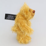 Billy McCubbin is a very sweet and happy little fluffy gold mohair artist bear by Barbara Ann Bears, he stands just 5.5 inches( 14 cm) tall and is 4.5 inches (11 cm) sitting. Billy is made from a a fluffy medium length gold mohair and his paw pads are made from the same mohair, trimmed down to the finest stubble.
