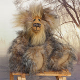 Cyrus sitting. Cyrus Goldcloud is an endearingly sweet one of a kind, artist bear by Barbara-Ann Bears in wonderfully fluffy mohair and faux fur he stands 12 inches/30 cm tall