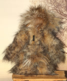 A view of Cyrus's back, standing in the golden light of the sun. Cyrus Goldcloud is an endearingly sweet one of a kind, artist bear by Barbara-Ann Bears in wonderfully fluffy mohair and faux fur he stands 12 inches/30 cm tall