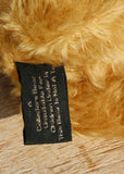 Wilfred is a very sweet and friendly artist teddy bear in gorgeous mohair by Barbara Ann Bears, he is 12 inches/30 cm tall and is 8.5 inches/21 cm sitting. Wilfred is made from a wonderful antique gold mohair with brown wool felt paw pads and gorgeous amber glass eyes. Wilfred has a carefully embroidered brown nose