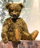 Arbuthnot, an extremely large and elegant classical, traditional mohair artist teddy bear by Barbara Ann Bears Arbuthnot is a very big classical teddy bear, he stands 28 inches (71cm) tall and is 21 inches (54cm) sitting, he's heavy too, weighing about 4kg/9lb. Arbuthnot is the second of an edition of 2.