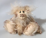 Arthur is an endearingly sweet one of a kind, artist bear by Barbara-Ann Bears in wonderfully fluffy mohair and faux fur. Arthur stands 8 inches (20 cm) tall and is 6 inches (15 cm) sitting.