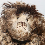 Borodin The Bison Biter is a wild and grumpy, number one in an edition of ten, artist bear made from fluffy and tipped mohairs by Barbara Ann Bears