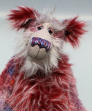 Bartholomew is a fabulous and charismatic, one of a kind, artist teddy bear in gorgeous hand-dyed mohair and faux fur by Barbara-Ann Bears. Bartholomew stands 21.5 inches (55 cm) tall and is 16 inches (40 cm) sitting.