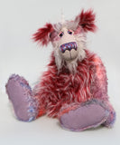 Bartholomew is a fabulous and charismatic, one of a kind, artist teddy bear in gorgeous hand-dyed mohair and faux fur by Barbara-Ann Bears. Bartholomew stands 21.5 inches (55 cm) tall and is 16 inches (40 cm) sitting.