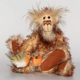 Bob is a happy, lanky and comical artist teddy bear made in wonderful tipped mohair by Barbara-Bears who doesn't take himself too seriously