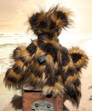 Bobby Bibba is a very fashionable and exotic, one of a kind, artist bear by Barbara-Ann Bears in luxurious mohair and upcycled Biba faux fur Bobby Bibba stands 15 inches (38 cm) tall and is 12 inches (30 cm) sitting. Bobby Bibba is a gorgeous and striking fluffy teddy bear who was once a rather glamorous short jacket