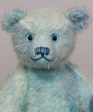 Bobby Daydream has glass eyes which were painted to match his mohair, a cute little nose carefully embroidered with individual threads to also match his colouring and a content and appealing expression.