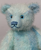 Bobby Daydream has glass eyes which were painted to match his mohair, a cute little nose carefully embroidered with individual threads to also match his colouring and a content and appealing expression.