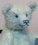 Bobby Daydream has glass eyes which were painted to match his mohair, a cute little nose carefully embroidered with individual threads to also match his colouring and a content and appealing expression.