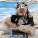 Brabinger is a large, magnificent, charming and cuddly, one of a kind, artist bear by Barbara-Ann Bears in luxurious mohair and faux fur Brabinger is an impressive and large teddy bear, he stands 21 inches (53 cm) tall and is 15.5 inches (39 cm) sitting. Brabinger is a very handsome, relaxed and friendly bear