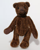 Bruno is a gorgeous little one of a kind traditional teddy bear made from beautiful rich brown mohair by Barbara Ann Bears  Bruno stands 10.5 inches (26cm) tall and is 8 inches (20cm) sitting.