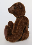 Bruno is a gorgeous little one of a kind traditional teddy bear made from beautiful rich brown mohair by Barbara Ann Bears  Bruno stands 10.5 inches (26cm) tall and is 8 inches (20cm) sitting.