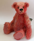 Charlie is a very friendly and sweet, little traditional teddy bear made from fabulous hand dyed mohair in warm colours by Barbara Ann Bears Charlie is 8 inches (20cm) tall and is 6 inches (15cm) sitting.