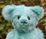 The Noogie Teddy Bear pattern makes a large, classical, traditional mohair Barbara-Ann Bear about 22 inches (55cm) tall.  A teddy bear sewing pattern to make a large traditional mohair artist teddy bear with a long snout and long arms and legs