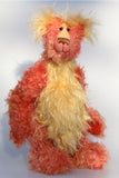 Crispin is a beautifully coloured, elegant and friendly, one of a kind artist teddy bear in stunning hand dyed mohair by Barbara-Ann Bears