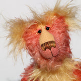 Crispin is a beautifully coloured, elegant and friendly, one of a kind artist teddy bear in stunning hand dyed mohair by Barbara-Ann Bears