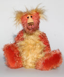 Crispin is a beautifully coloured, elegant and friendly, one of a kind artist teddy bear in stunning hand dyed mohair by Barbara-Ann Bears