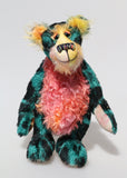 Darcy Dingle is a colourful one of a kind, mohair artist teddy bear by Barbara-Ann Bears