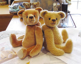 The Francis Teddy Bear pattern makes a sweet traditional Barbara-Ann Bear about 14 inches (36 cm) tall. This is our newest teddy bear sewing pattern and we think he looks very sweet. You could use slightly longer mohair or you could make him using other fabric, as a memory bear for example.