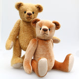 The Francis Teddy Bear pattern makes a sweet traditional Barbara-Ann Bear about 14 inches (36 cm) tall. This is our newest teddy bear sewing pattern and we think he looks very sweet. You could use slightly longer mohair or you could make him using other fabric, as a memory bear for example.