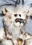 Great Scott is a one of a kind, artist bear by Barbara-Ann Bears in fluffy mohair and faux fur