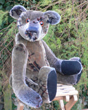 Grimble PRINTED traditional jointed mohair teddy bear sewing pattern by Barbara-Ann Bears for a traditional 17 inch/43cm teddy bear  The Grimble pattern makes a sweet, old-fashioned Barbara-Ann Bear who stands about 17 inches/43cm tall.