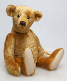 Hubert PRINTED jointed mohair teddy bear sewing pattern to make a traditional 19 inch/48cm mohair teddy bear by Barbara-Ann Bears. The Hubert pattern makes a sweet, old-fashioned Barbara-Ann jointed teddy bear who stands about 19 inches/48cm tall.