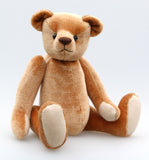 The Francis Teddy Bear pattern makes a sweet traditional Barbara-Ann Bear about 14 inches (36 cm) tall. This is our newest teddy bear sewing pattern and we think he looks very sweet. You could use slightly longer mohair or you could make him using other fabric, as a memory bear for example.