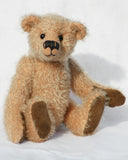 Makepeace PRINTED traditional jointed mohair teddy bear sewing pattern by Barbara-Ann Bears, Makepeace is a sweet, little, old-fashioned Barbara-Ann Bear. Makepeace is about 10.5 inches/27cm tall. We used the Makepeace design to make Marigold's Teddy Bear in the TV series Downton Abbey