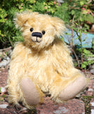 DJ PRINTED traditional jointed mohair teddy bear sewing pattern by Barbara-Ann Bears for a cute traditional 10 inch/25cm teddy bear