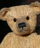 The Noogie Teddy Bear pattern makes a large, classical, traditional mohair Barbara-Ann Bear about 22 inches (55cm) tall.  A teddy bear sewing pattern to make a large traditional mohair artist teddy bear with a long snout and long arms and legs