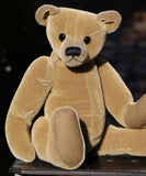 The Noogie Teddy Bear pattern makes a large, classical, traditional mohair Barbara-Ann Bear about 22 inches (55cm) tall.  A teddy bear sewing pattern to make a large traditional mohair artist teddy bear with a long snout and long arms and legs