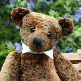 The Noogie Teddy Bear pattern makes a large, classical, traditional mohair Barbara-Ann Bear about 22 inches (55cm) tall.  A teddy bear sewing pattern to make a large traditional mohair artist teddy bear with a long snout and long arms and legs