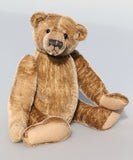 The Griffiths Bear pattern makes an elegant traditional Barbara-Ann Bear about 15.5 inches (39cm) tall.   We've used this pattern to make bears in a variety of mohairs ranging from 3mm vintage mohair to 25mm sparse, we find he works best in mohair about 15-25mm or vintage mohair. Griffiths is an old style, traditional bear