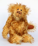 Bonzer is a sweet, slightly sad yet very friendly, one of a kind, artist teddy bear made from wonderful mohair by Barbara-Bears