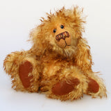 Bonzer is a sweet, slightly sad yet very friendly, one of a kind, artist teddy bear made from wonderful mohair by Barbara-Bears