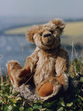 DJ PRINTED traditional jointed mohair teddy bear sewing pattern by Barbara-Ann Bears for a cute traditional 10 inch/25cm teddy bear