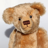 Wilbur is quite a large, sweet and cuddly, traditional one of a kind, artist teddy bear made in splendid English mohair by Barbara Ann Bears