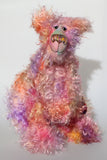 Cezanne is a gentle, elegant and delicately colourful, one of a kind, hand dyed mohair, shaggy artist bear by Barbara-Ann Bears. Cezanne stands 16.5 inches (40 cm) tall and is 12 inches (30 cm) sitting.