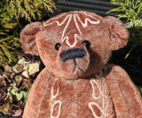Bertie PRINTED jointed mohair teddy bear sewing pattern for a 11 inch (28cm) Barbara-Ann Bear