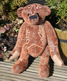 Bertie PRINTED jointed mohair teddy bear sewing pattern for a 11 inch (28cm) Barbara-Ann Bear