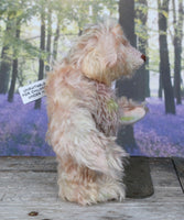 Archibald is a sweet little traditional, one of a kind artist teddy bear, in subtly coloured hand dyed mohair by Barbara Ann Bears he stands 6 inches/15 cm tall