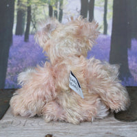 Archibald is a sweet little traditional, one of a kind artist teddy bear, in subtly coloured hand dyed mohair by Barbara Ann Bears he stands 6 inches/15 cm tall