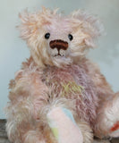 Archibald is a sweet little traditional, one of a kind artist teddy bear, in subtly coloured hand dyed mohair by Barbara Ann Bears he stands 6 inches/15 cm tall